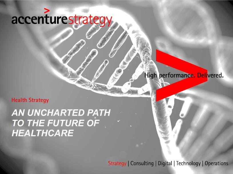 ACCENTURE RESEARCH OF AMERICAN HEALTH SYSTEMS 50 major health system CEOs Their vision