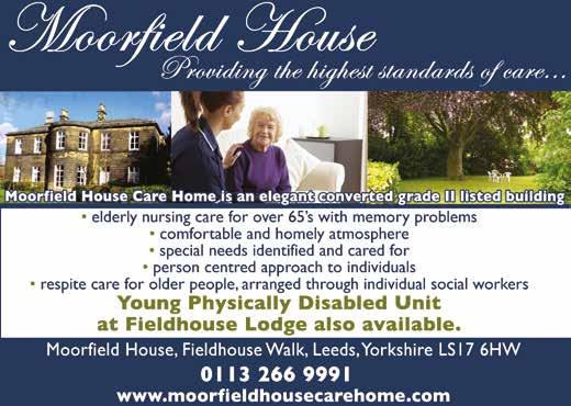 ADVERTISING FEATURE Moorfield House - testimonials:...thank you with all my heart for the compassion and care you gave to my father.