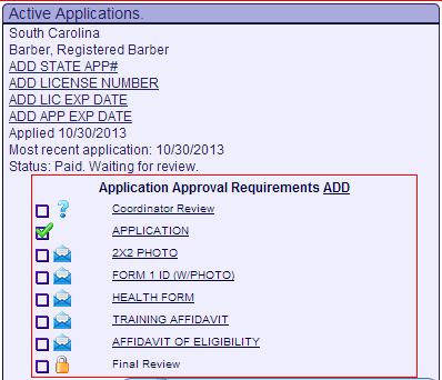 Application Status You may check the status of your online application 24/7 by logging into your PCS account.