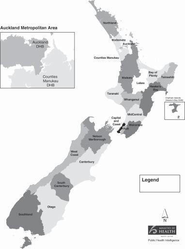BACKGROUND Figure 1 District Health Board Boundaries and Tertiary Hospitals Part One Auckland Hospital Greenlane Hospital Auckland Hospital Greenlane Hospital