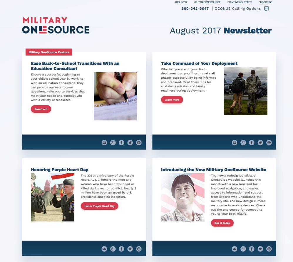 Connect to More Services Newsletters and