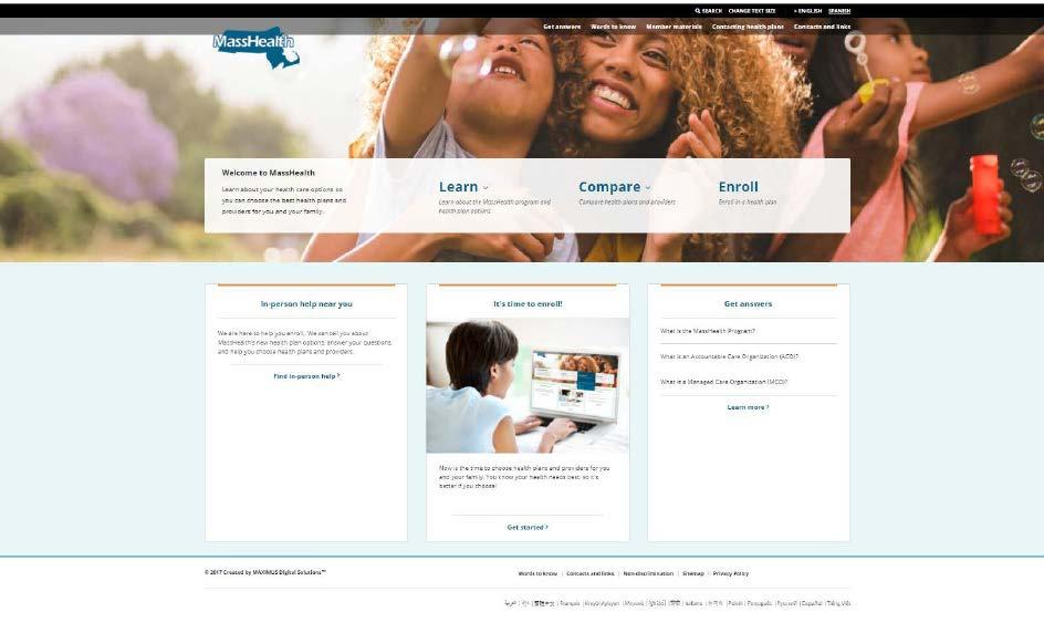 New MassHealth Health Plan Provider Directory New MassHealth health plan directory to help members Learn, Compare, and Enroll in a new