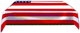 2.10.13. When three flag staffs are positioned outside a building, there may be two display options.