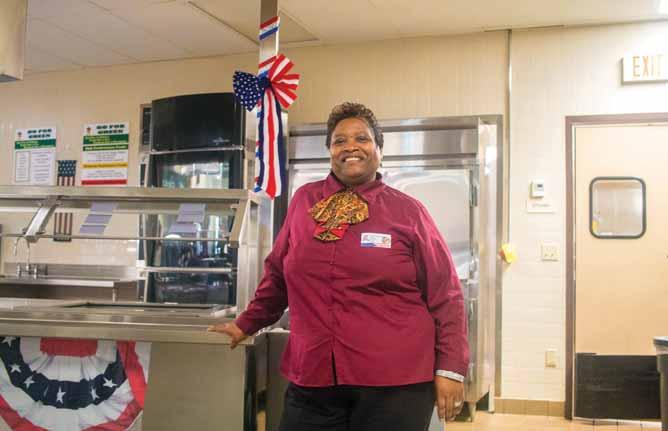 Photo by DEMETRIA MOSLEY I treat every person who comes in here as if they are my child, said Rosa Robinson, the dining facility manager of the U.S. Army Drill Sergeant Academy.