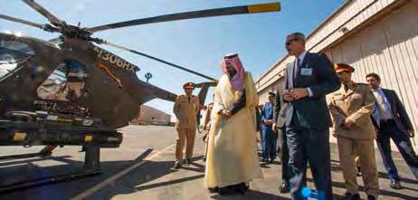 THE MINISTRY OF INTERIOR-MILITARY ASSISTANCE GROUP LOCATION Riyadh, Kingdom of Saudi Arabia Former Deputy Defense Minister of Saudi Arabia, Amir Salman bin-sultan, inspects a U.S. Army AH-6i aircraft at the Boeing facility in Mesa, Arizona.