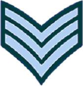 Sergeant (Sgt) The Sergeant rank badge has three chevrons.