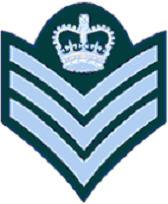 Flight Sergeant (FSgt) Figure 7-2-3 Sergeant Rank Badge The Flight Sergeant rank badge has three chevrons and a crown.