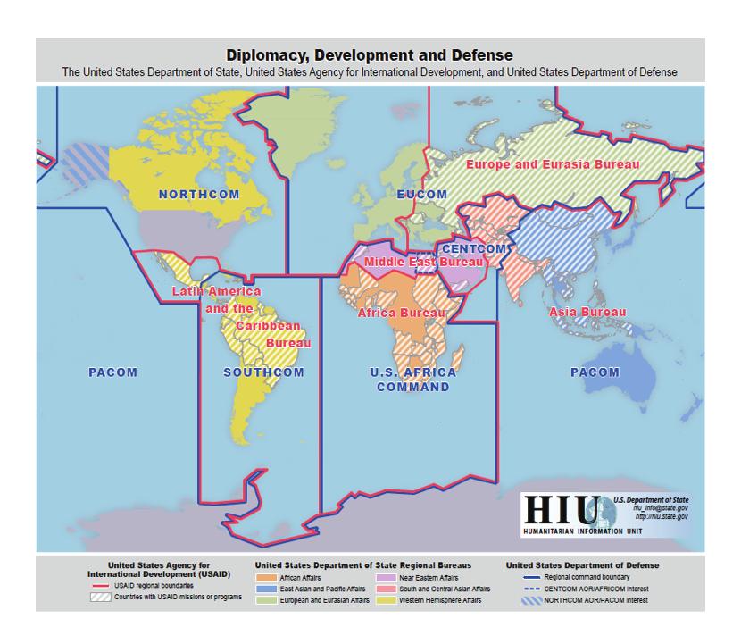 FIGURE 4: United States Department of State, United States Agency for International Development and United States Department of Defense AREAS OF