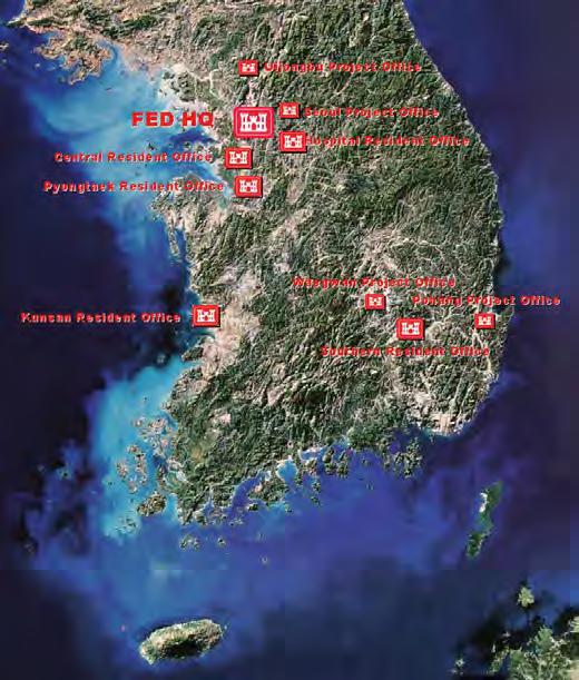 United States Forces Korea, as well as design and construction surveillance for host nation projects funded by the Republic of Korea.