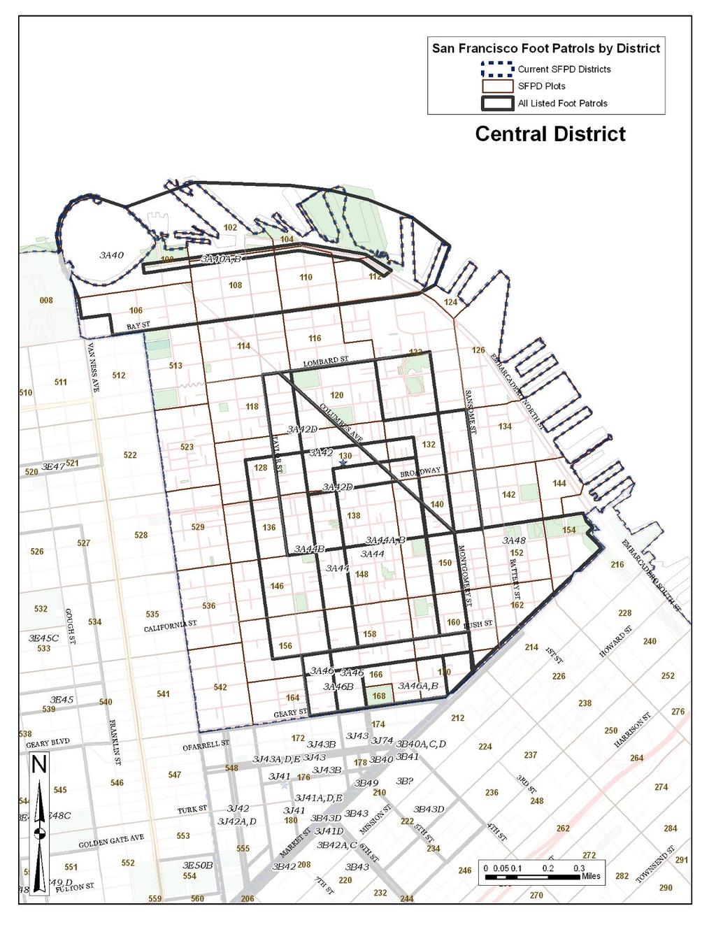 Map 10: Central District Beats 2007 55 Source: PSSG based on SFPD shape files and