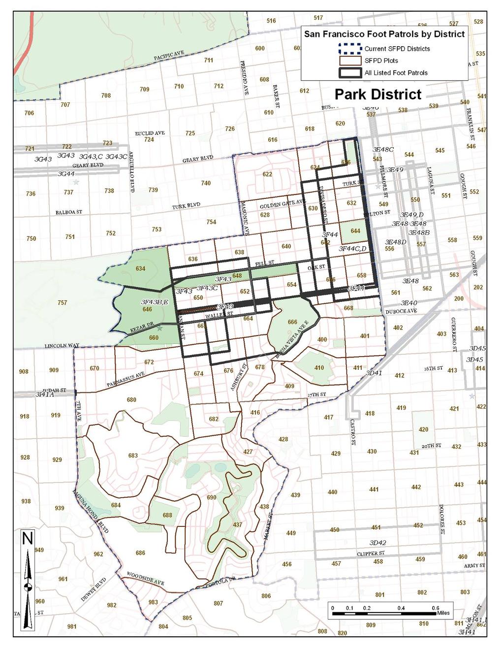 Map 15: Park District Beats 61 Source: PSSG based on SFPD shape files and records