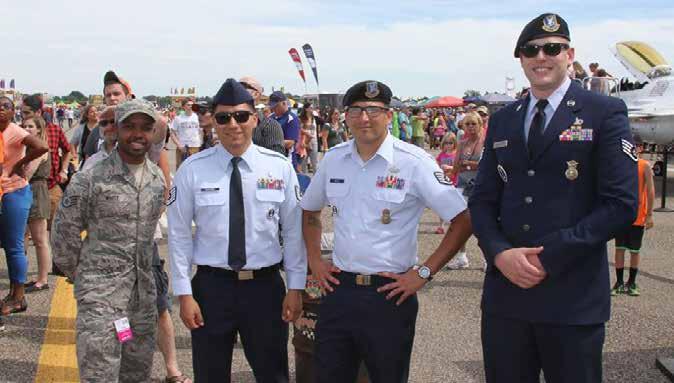 Battle Creek Airshow ABOVE: Members of the 339th Recruiting Squadron attend the Battle Creek Airshow at Battle Creek,