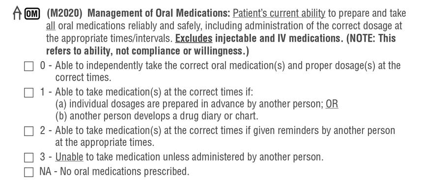 The Condition of Participation 484.55 requires a Drug Regimen Review (DRR) at every comprehensive assessment time point.
