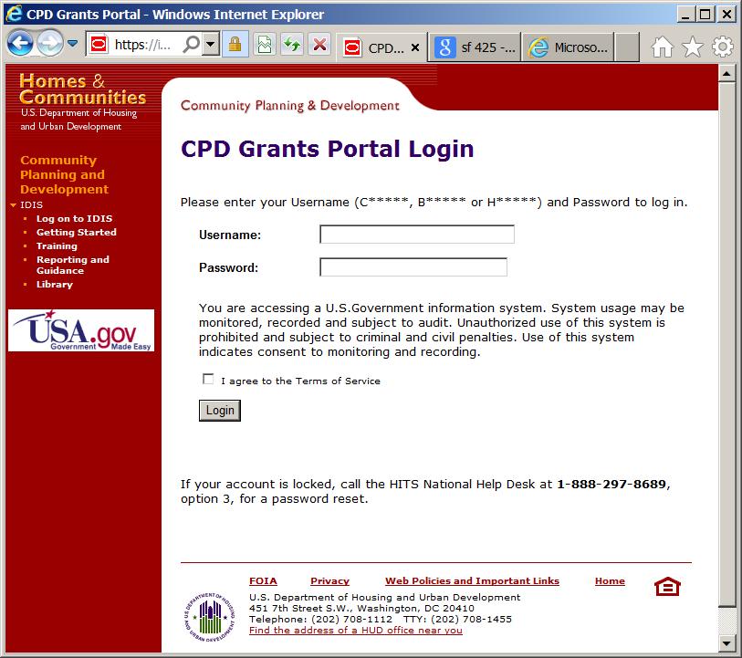 2 Accessing the IDIS Online Application This section describes how to log into the IDIS Online web application. 2.