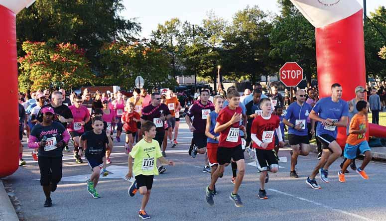 Photos by NICK SPINELLI, MEDDAC PUBLIC AFFAIRS Young and old alike came out to participate in the Fort Jackson Breast Cancer Awareness 5K held at US ARMY Medical Activity Fort Jackson last Saturday.