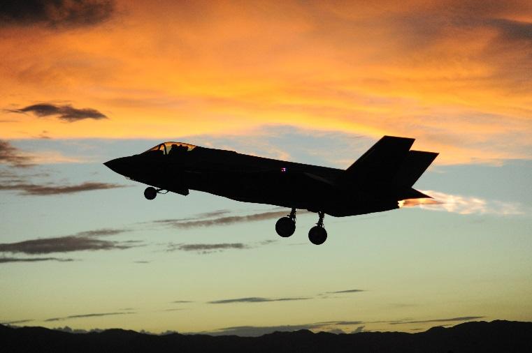 An F-35 Lightning II assigned to the 61st Fighter Squadron at Luke Air Force Base, Arizona takes off July 29, 2015. Since 2010, the F-35 has flown more than 30,000 hours. (U.S. Air Force photo by Staff Sgt.