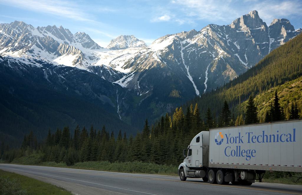 Transportation & Logistics York Tech partners with area and national trucking companies to provide an excellent truck driver training program that prepares candidates for a career in one of the