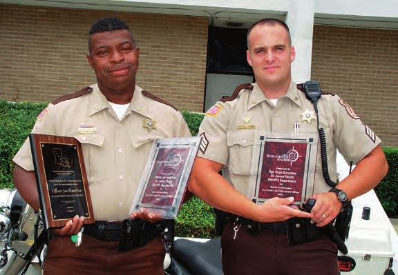 Deputies Cited for Outstanding Work Two St. James Parish Sheriff s Office deputies, Joe Hamilton and Ryan Donadieu, have been honored for their work in making our parish a safer place.