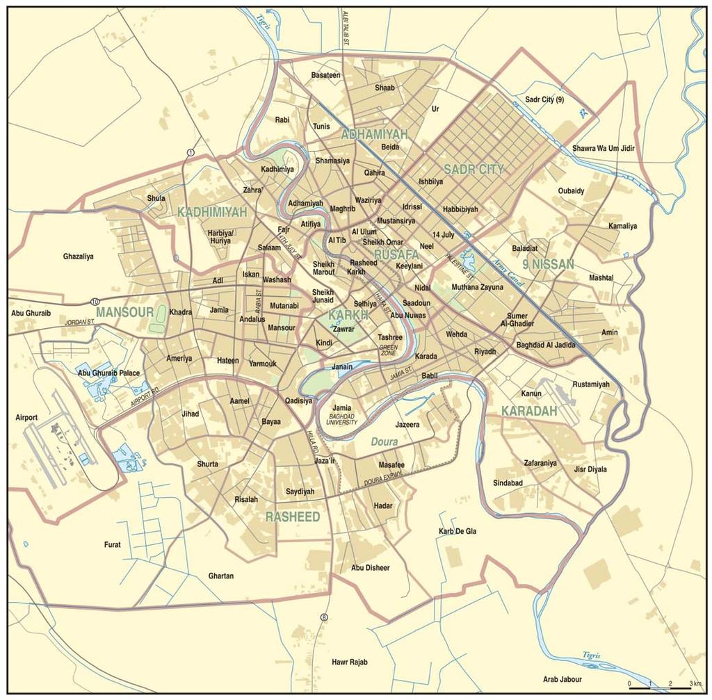 15 Map 2: Baghdad (Philip Schwartzberg, Meridian Mapping) Enemy System Baghdad has been one of the most violent areas in all of Iraq.