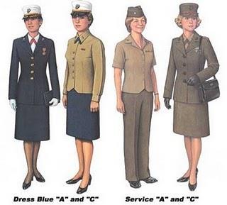 All female Dress and Service uniforms
