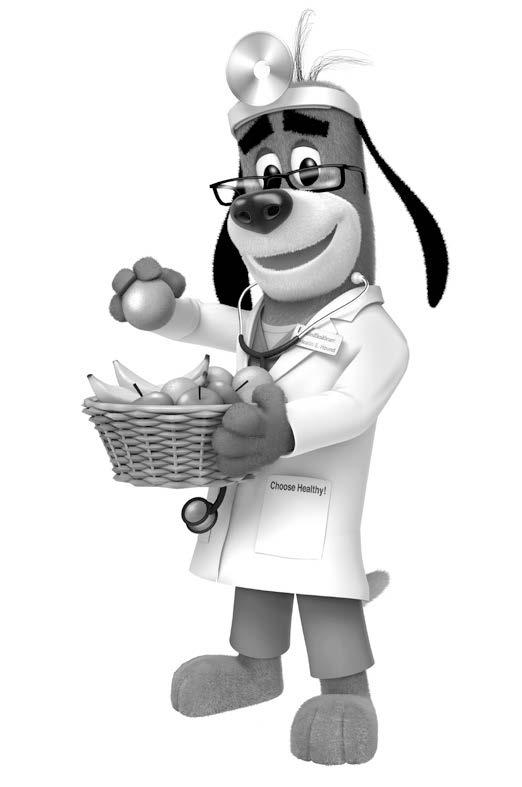 Dr. Health E. Hound program. Dr. Health E. Hound loves to travel around the country and meet kids of all ages. He likes to hand out flyers, posters, stickers and coloring books.