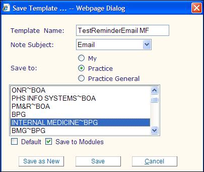 .reminders will pull in patient reminders). 1. Click the <Save> button. 2.