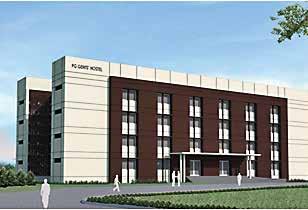 Auditorium Building PG Hostel Building The project involves from concept to commissioning of all the facilities for the Medical College at 3 locations SCB campus: - Medical college campus - School of