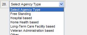 Agency Type as reported on Medicare