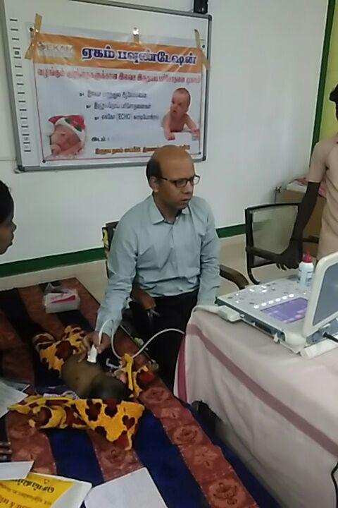 CARDIOLOGY SCREENING MEDICAL CAMP: As a next step we have conducted the Referrals follow up Cardiology Screening Medical camp on 22nd December 2017 at Thanjavur Corporation Higher