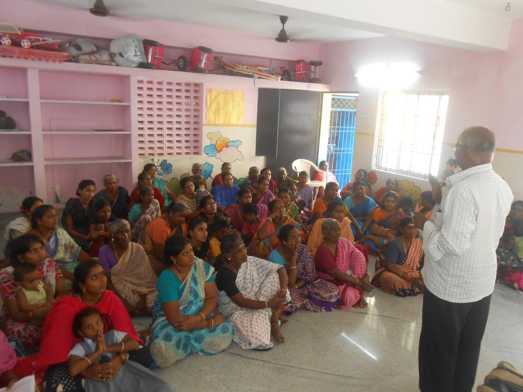 first 3 days at SM Nagar, S. Boag Road ICDS centre and next 3 days at Kamarajar Colony ICDS centre. Due to this Training around 250 Mothers & their children got benefited.