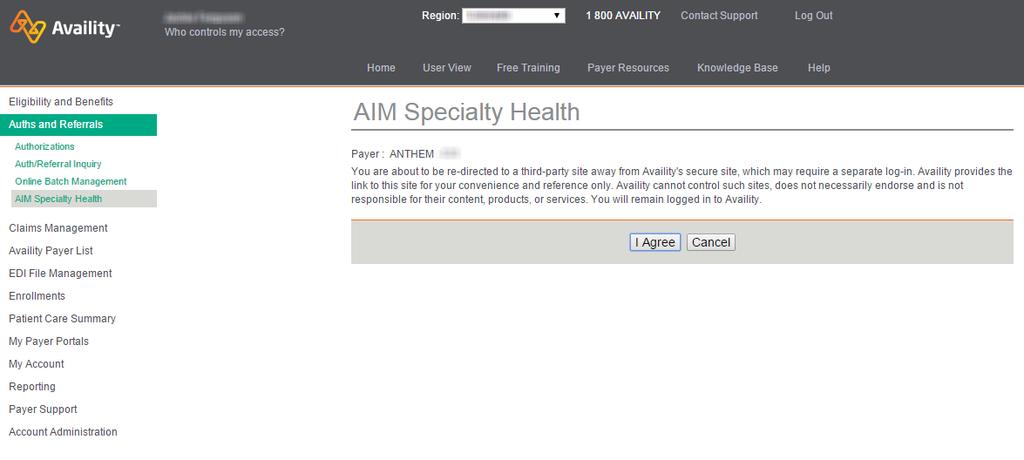 AIM Specialty Health (AIM): How to obtain an Order Request Access online through www.availity.