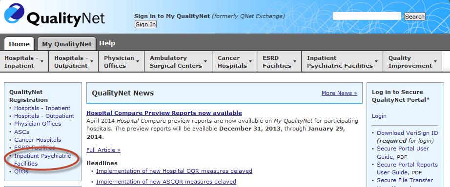 Section 3: QualityNet Registration To participate and submit data for reporting in the IPFQR Program, facilities must obtain a QualityNet user account and register with the
