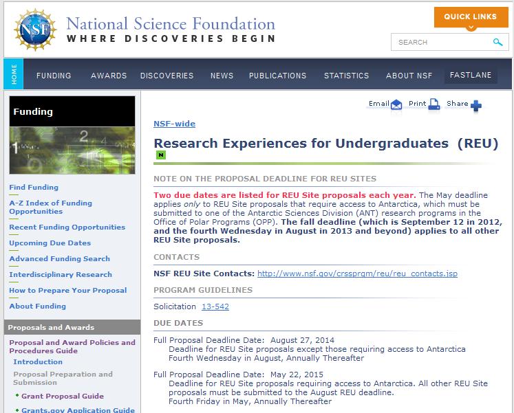 Research Experiences for Undergraduates Goals: Initiate and conduct