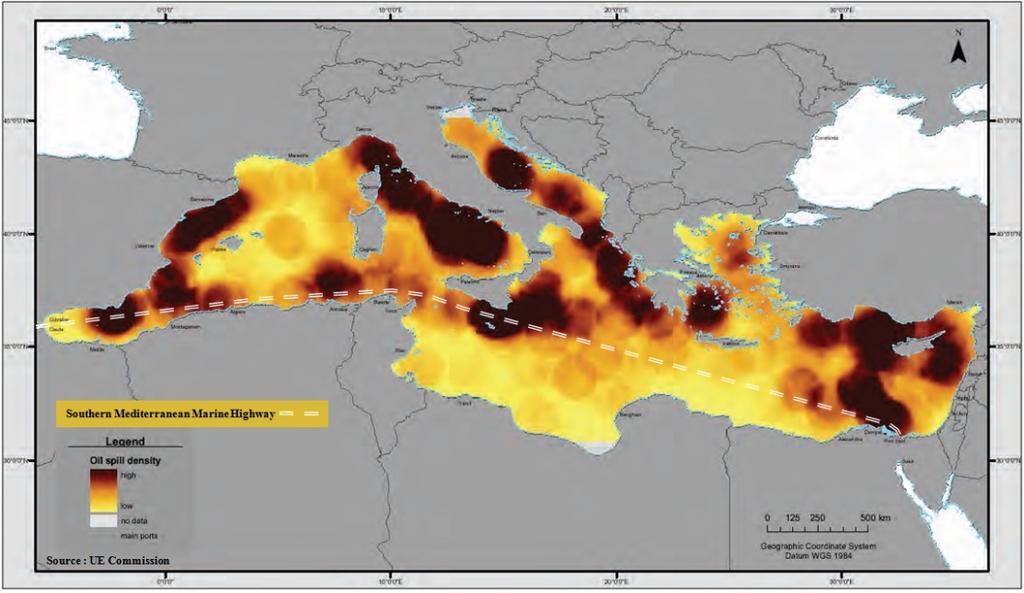 THE SOUTHERN MEDITERRANEAN: A RECIPE FOR A MAJOR ENVIRONMENT CATASTROPHE 30% of the world seaborne trade