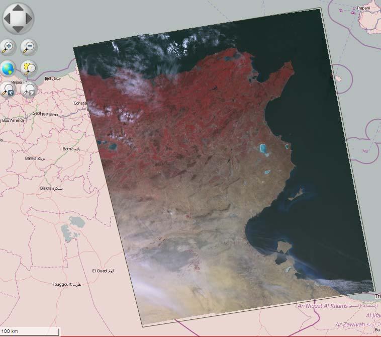 2nd archived DMC Image Resolution: 32 m Swath: 600 km The Southern part of