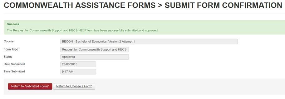 Select Complete Form for the relevant form you need to complete. The relevant forms will appear in a green box. o Example: 6.