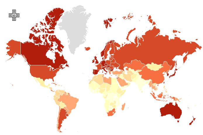 Distribution of Colorectal Cancer Clinical Trials *estimated, 2008 http://globocan.iarc.