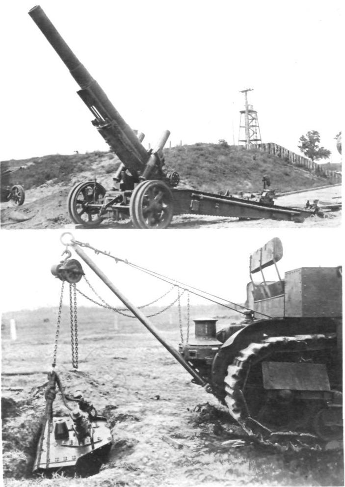 FIGURE 4. 155MM. GUN 8 HOWITZER CARRIAGE M1920E WITH HOWITZER ON THE CARRIAGE FIGURE 13.