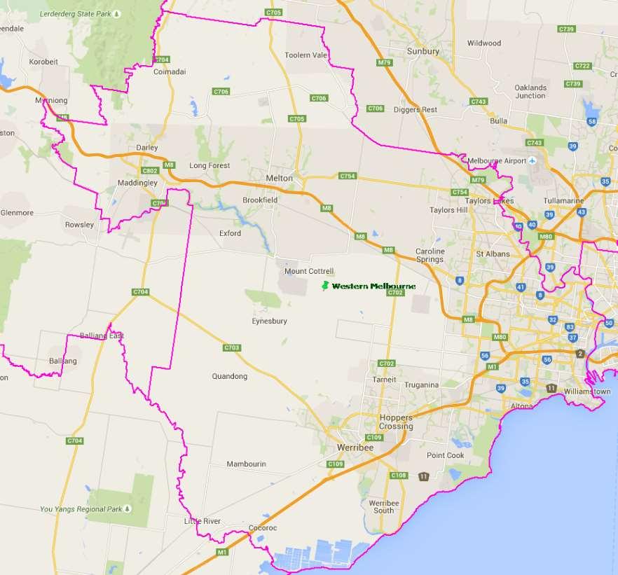 Western Melbourne Employment Region TARGET AND PLACES FOR WESTERN MELBOURNE EMPLOYMENT REGION Employment Target Western Melbourne: Indicative = 32.