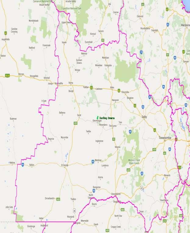 Darling Downs Employment Region Exposure Draft of a