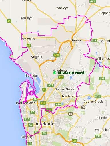 SOUTH AUSTRALIA Adelaide North Employment Region TARGET AND PLACES FOR ADELAIDE NORTH EMPLOYMENT REGION Employment Target Adelaide North: Indicative = 26.