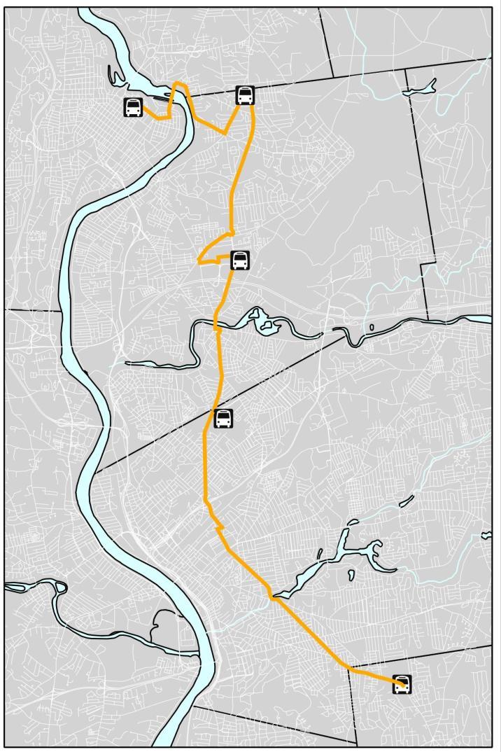 New Service-X90 (Springfield, Chicopee, South Hadley, Holyoke) The X90 will split into two routes between Springfield Plaza and HTC; the X90A and the X90B, respectively.