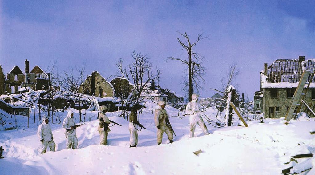 A US patrol in the Ardennes, late