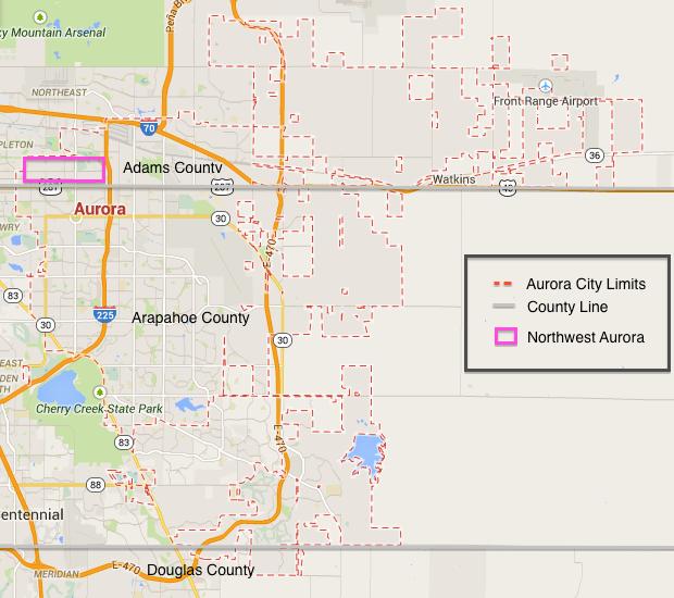 Google Maps (2014) The City of Aurora is primarily an urban city. The U.S.