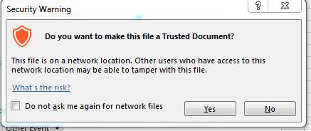 Enable Content to open the folder and select Yes to trust the