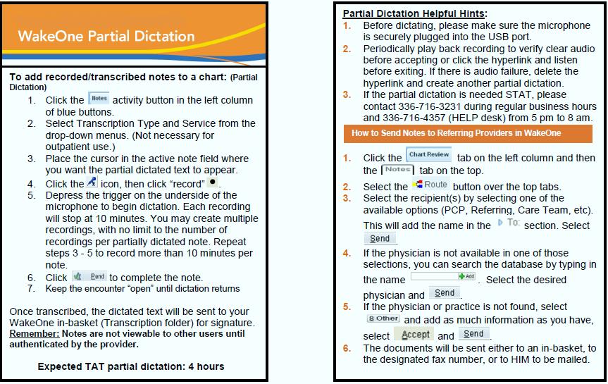 Partial Dictation Instructions Partial Dictation