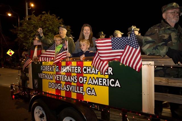 Veterans Day Lighted Parade Saturday, November 11: The Douglas County Annual Veterans Day Lighted Parade is happening on Saturday, November 11, 2017 at 7pm at Douglas County High School and goes thru