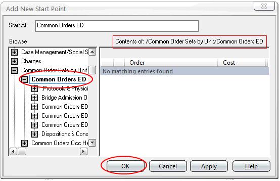 CPOE (Cont) Setting Default Browse Point for Order Entry (cont): Select the browse option you wish to