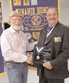 ) Kiwanis Club presented three special awards at their annual installation and awards banquet.