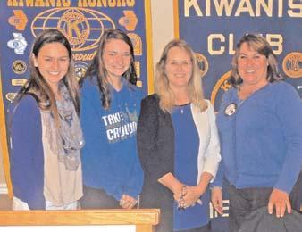 Oak Park High School Key Club advisor, Lori Dameron, together with Key Club members, brought the sponsoring North Kansas City Kiwanis Club up to date on their activities at the club s meeting.